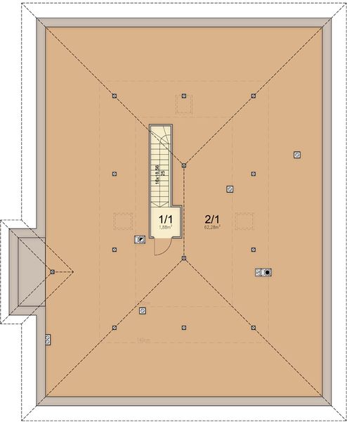 Poddasze projektu Kalwados 2