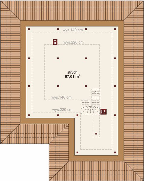 Poddasze projektu Domena 125 B