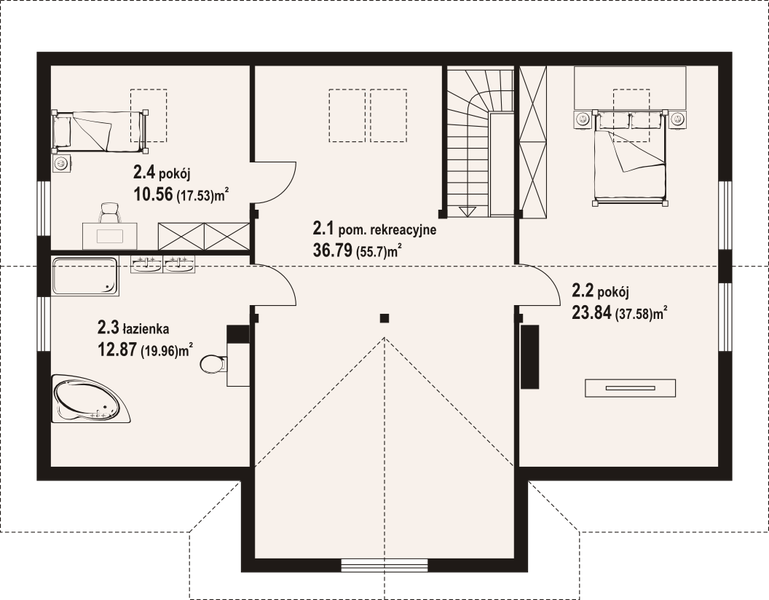 Poddasze projektu Chmielów dw 29
