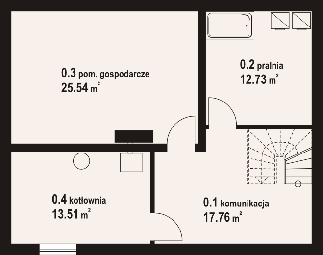 Piwnica projektu Ścinawka 9m