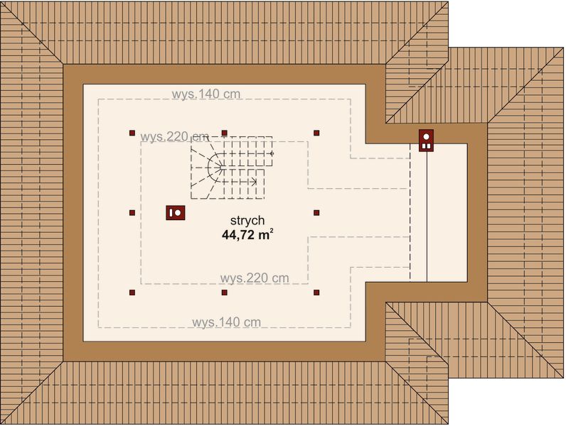 Poddasze projektu Domena 112 A1