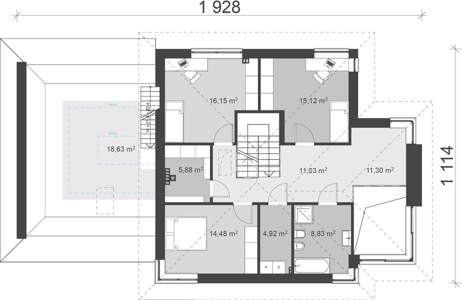 Piętro 1 projektu uA24v3