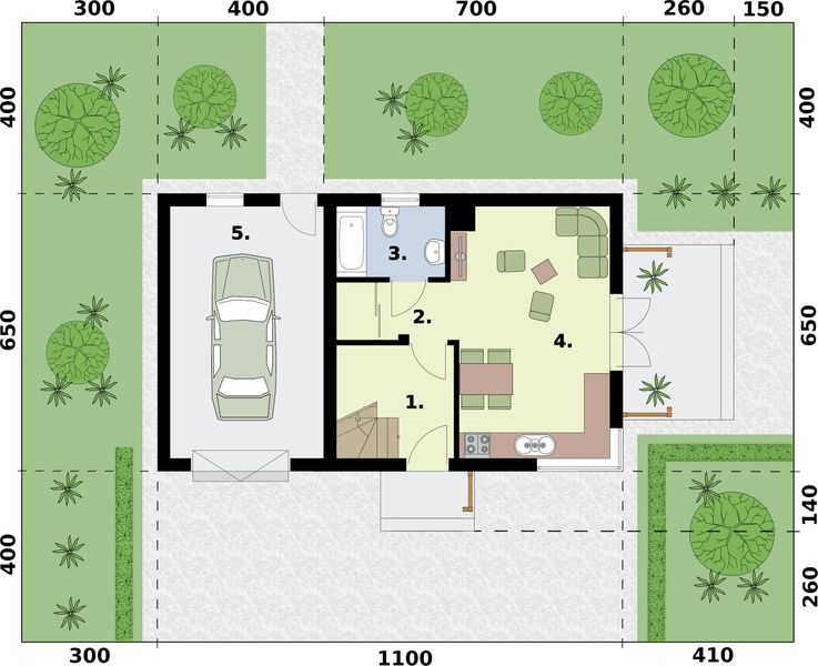 Parter projektu Orlean 7A dom letniskowy