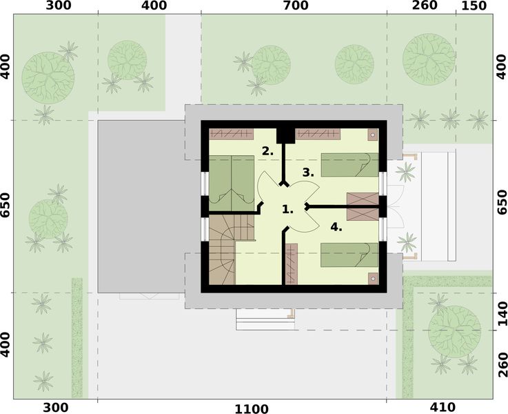 Poddasze projektu Orlean 7A dom letniskowy