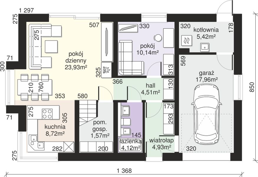 Parter projektu Dom przy Alabastrowej 52