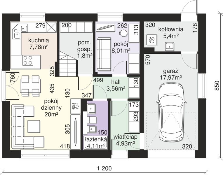 Parter projektu Dom przy Alabastrowej 43