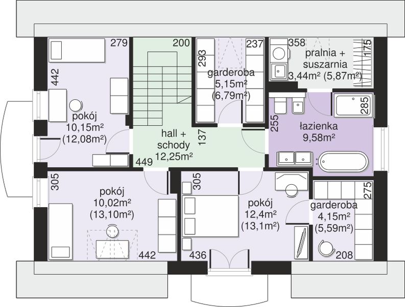 Poddasze projektu Dom przy Alabastrowej 43