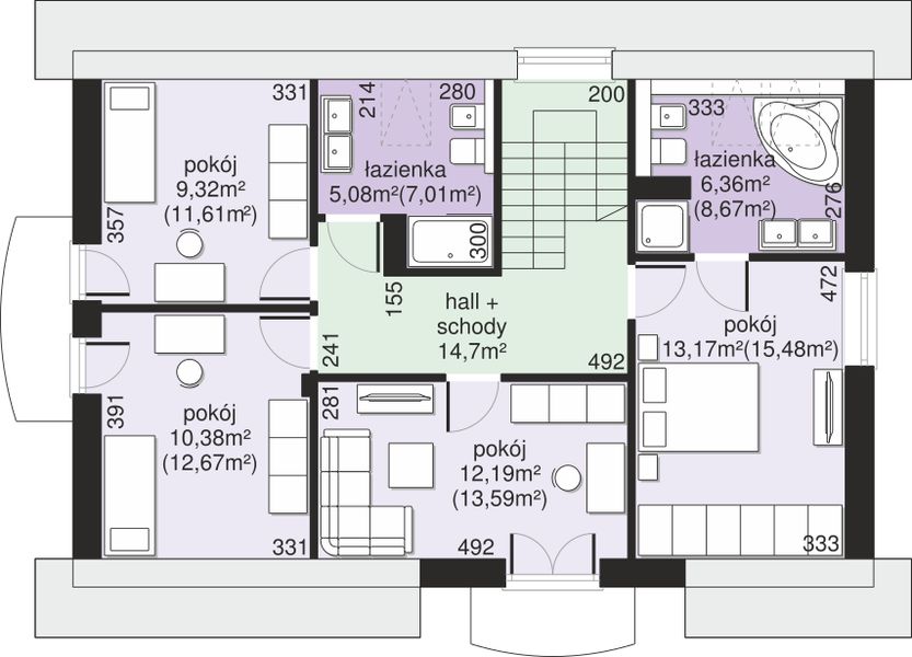 Poddasze projektu Dom przy Alabastrowej 45