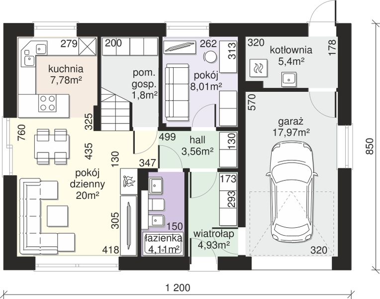 Parter projektu Dom przy Alabastrowej 48