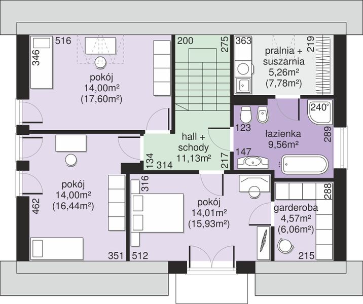 Poddasze projektu Dom przy Alabastrowej 53