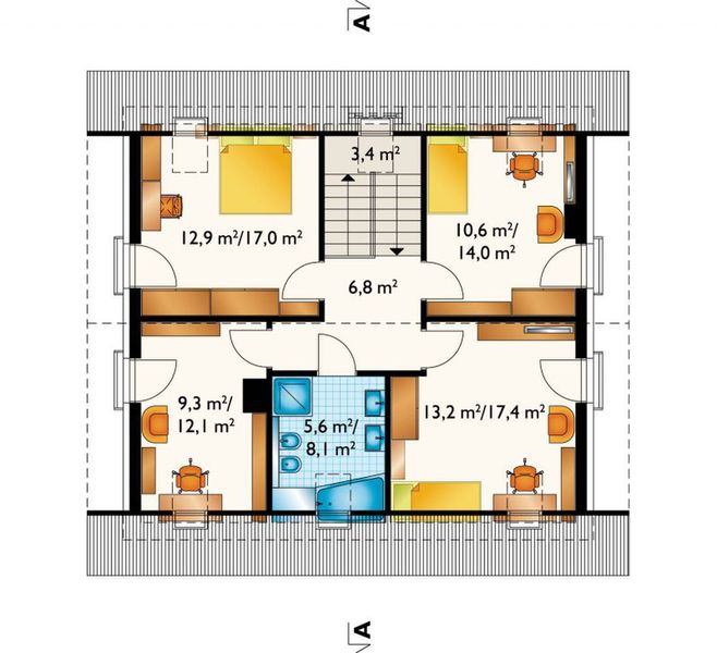Poddasze projektu Mateo Alfa (1660)