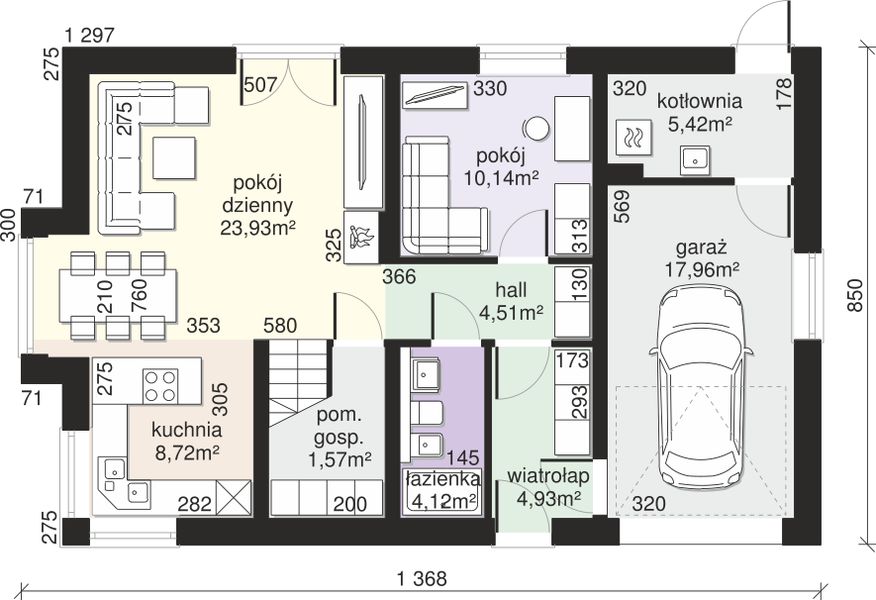 Parter projektu Dom przy Alabastrowej 51