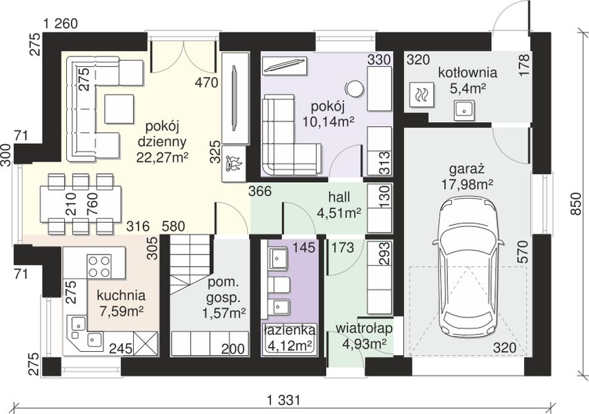 Parter projektu Dom przy Alabastrowej 41