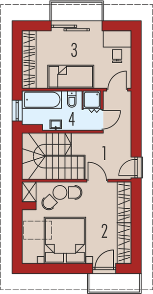 Piętro 1 projektu Moniczka energo