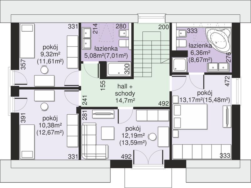 Poddasze projektu Dom przy Alabastrowej 50