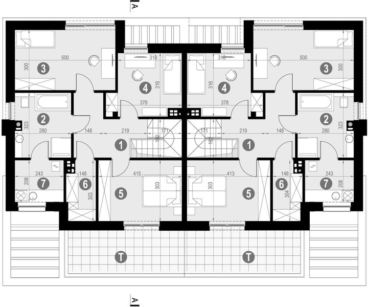 Piętro 1 projektu HomeKoncept 76 D