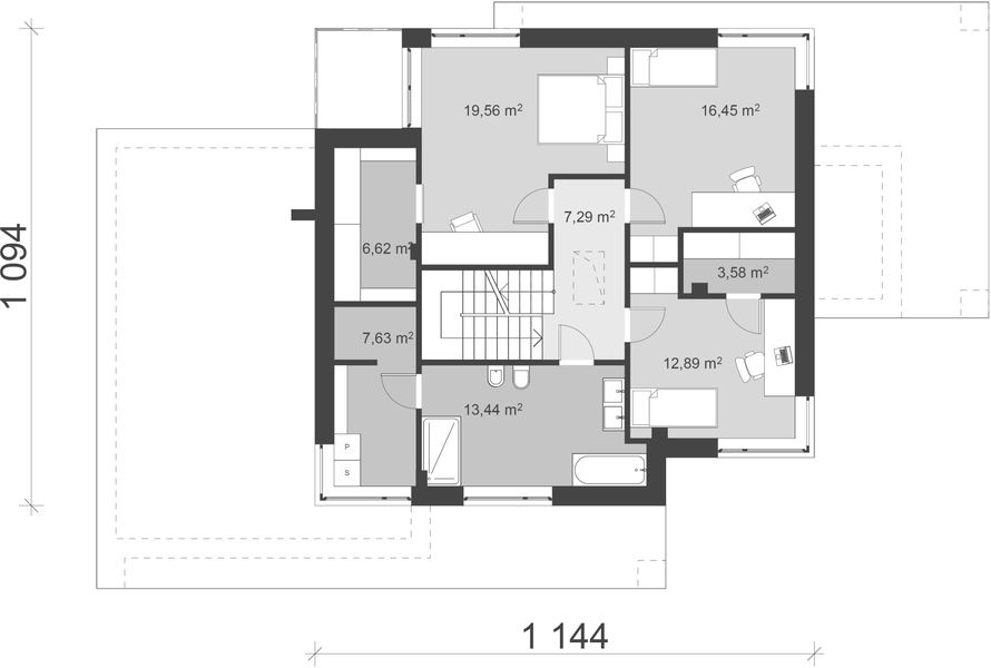 Piętro 1 projektu uA140