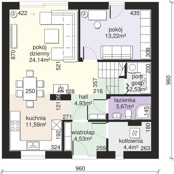 Parter projektu Dom przy Cyprysowej 57
