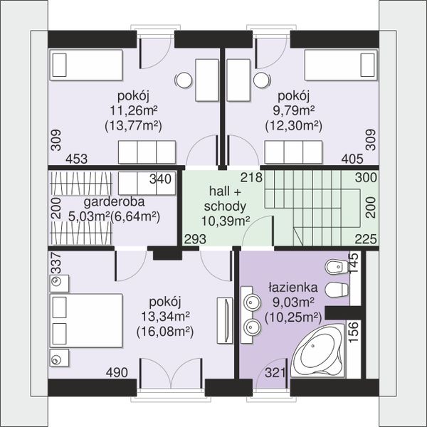 Poddasze projektu Dom przy Cyprysowej 57
