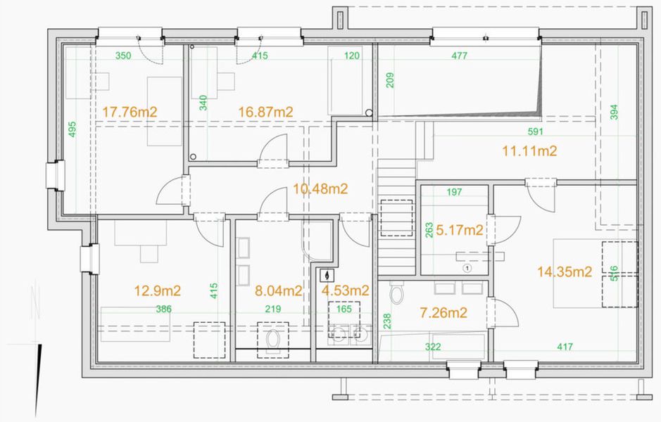 Poddasze projektu eko Typowy 38