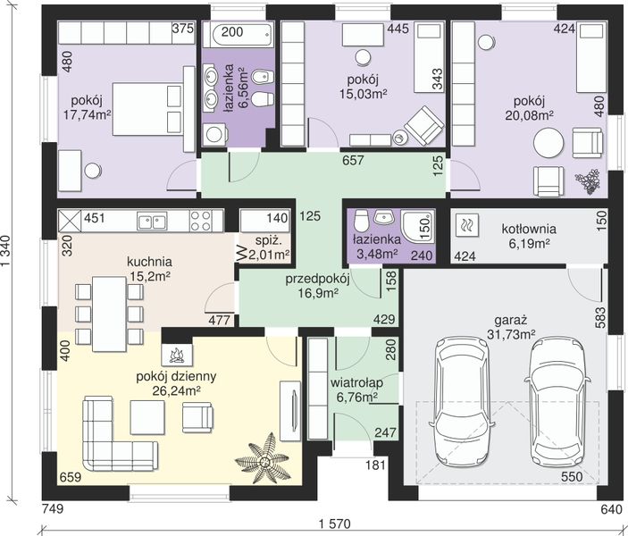 Parter projektu Dom przy Słonecznej 10