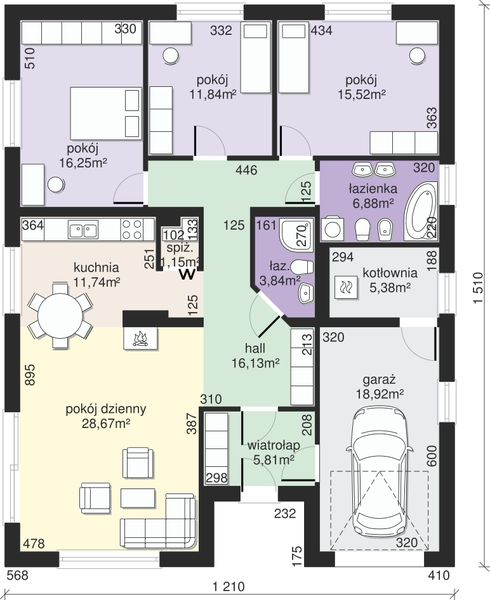 Parter projektu Dom przy Słonecznej 11