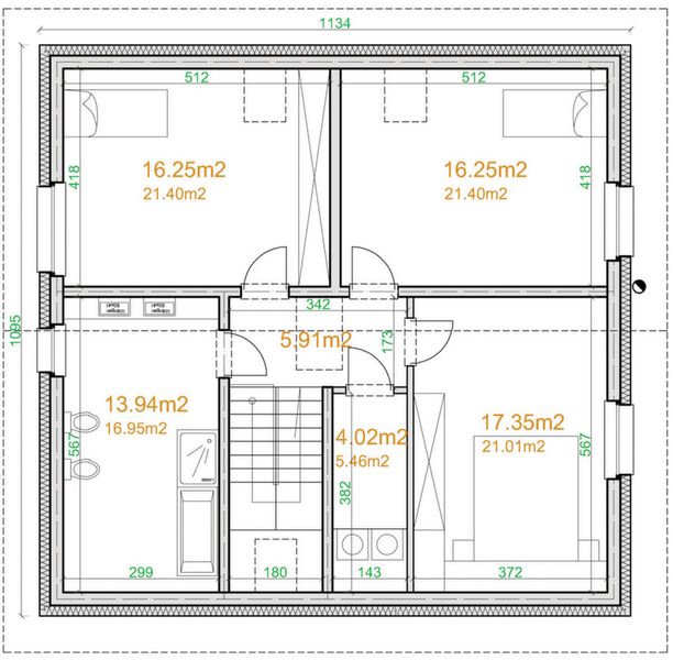Poddasze projektu eko Typowy 42