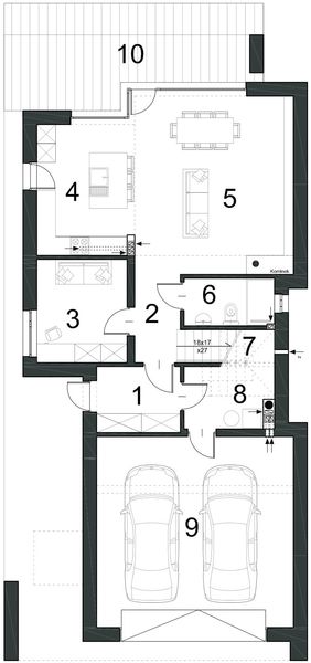 Parter projektu Gustowny D39 wariant I