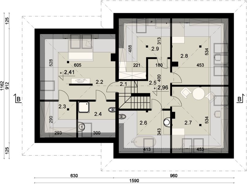 Poddasze projektu Sej-pro 024 energo