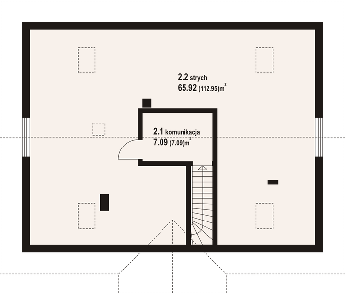 Poddasze projektu Alamowo 3dwk
