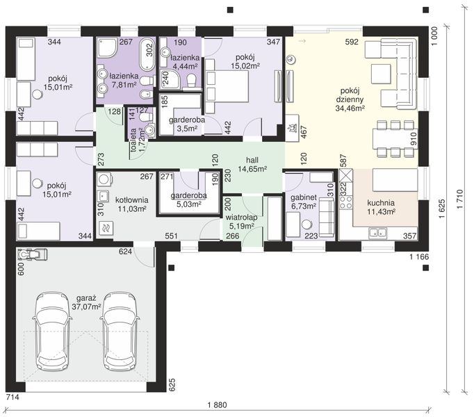 Parter projektu Dom przy Bukowej 34