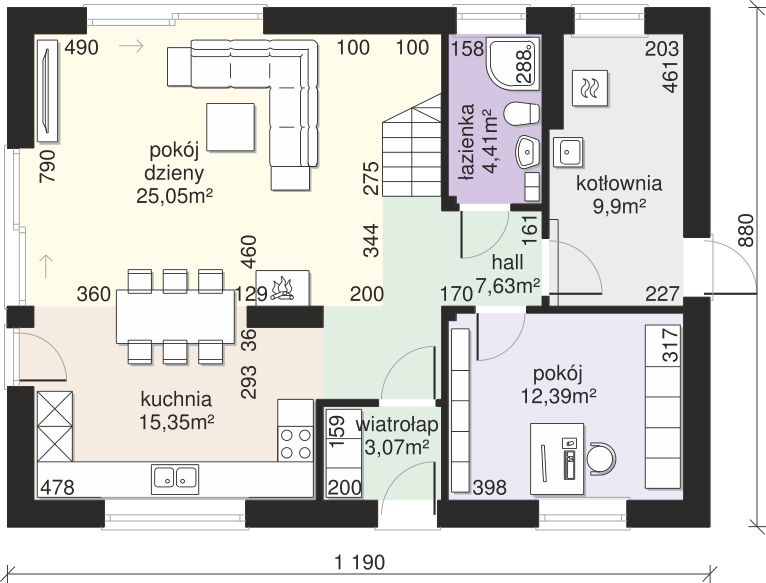 Parter projektu Dom przy Alabastrowej 58