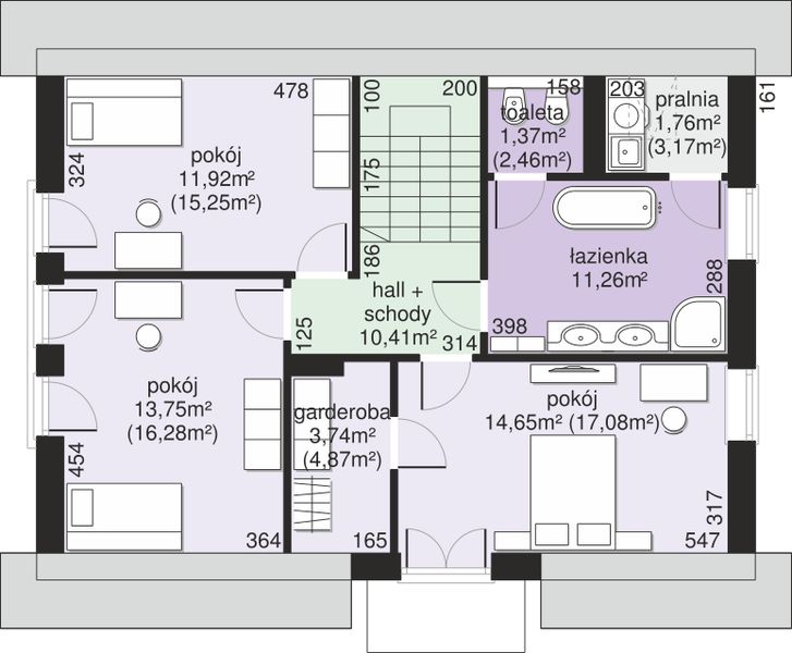 Poddasze projektu Dom przy Alabastrowej 58