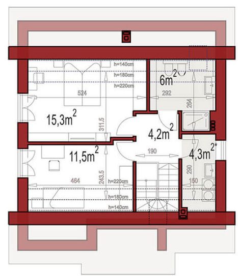 Poddasze projektu Dom dla Młodych LUX