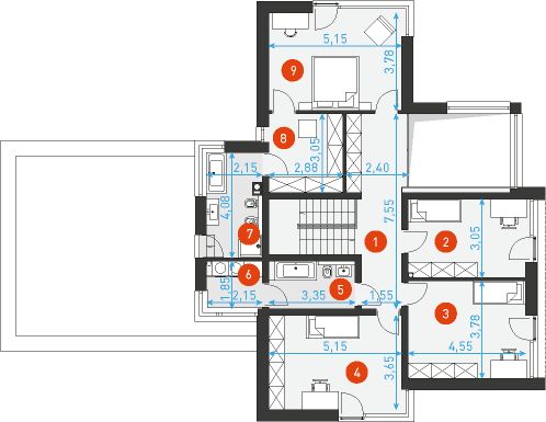 Piętro 1 projektu Otwarty 2