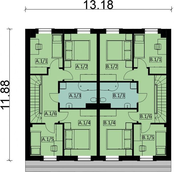 Piętro 1 projektu KA104