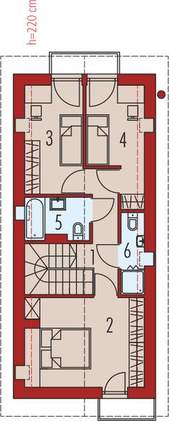 Poddasze projektu Moniczka II (wersja B) energo