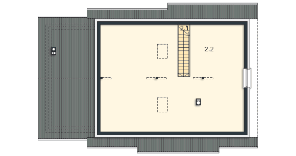 Poddasze projektu Royan VI DCB89e