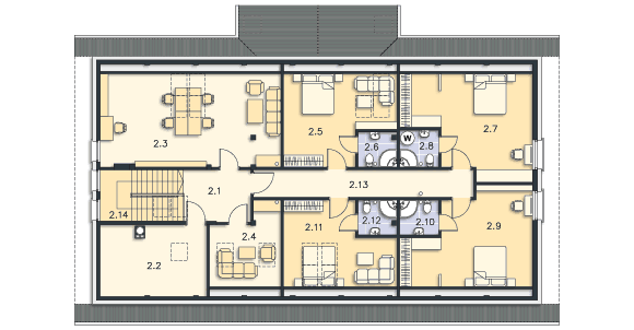 Poddasze projektu Budynek usługowy Orzeł II DCU01a