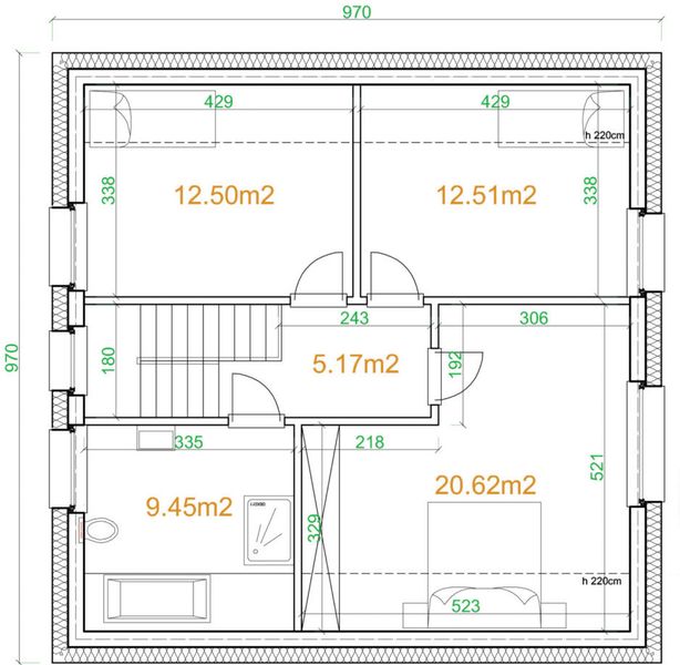 Poddasze projektu eko Typowy 46