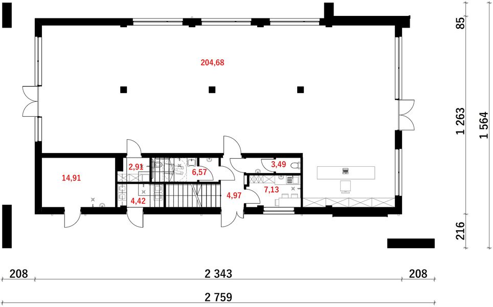 Parter projektu Budynek usługowy BMU-430 wariant 4