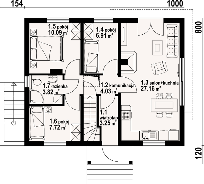 Parter projektu Miłków 19 dws