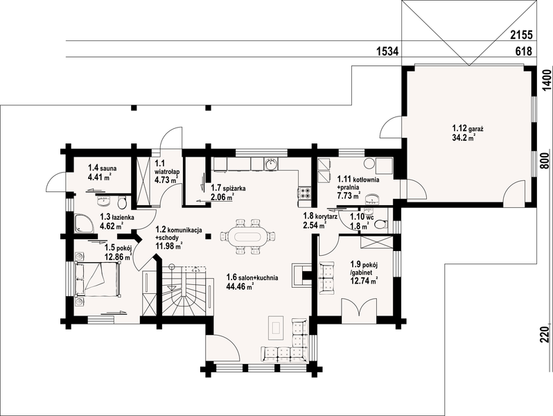 Parter projektu Wyżne 1 dw