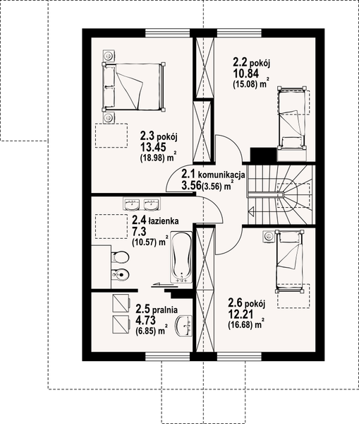 Poddasze projektu Rydzów dw 9