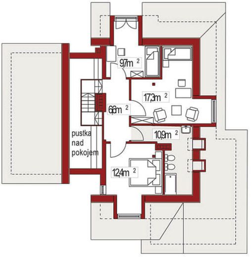 Poddasze projektu Wiera B