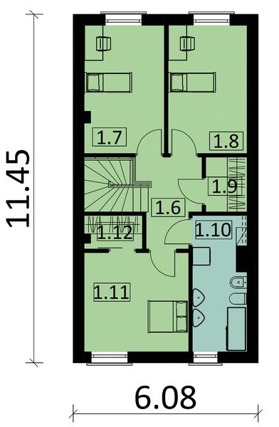 Piętro 1 projektu KA119 S