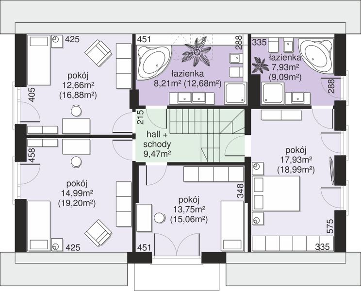 Poddasze projektu Dom przy Cyprysowej 101