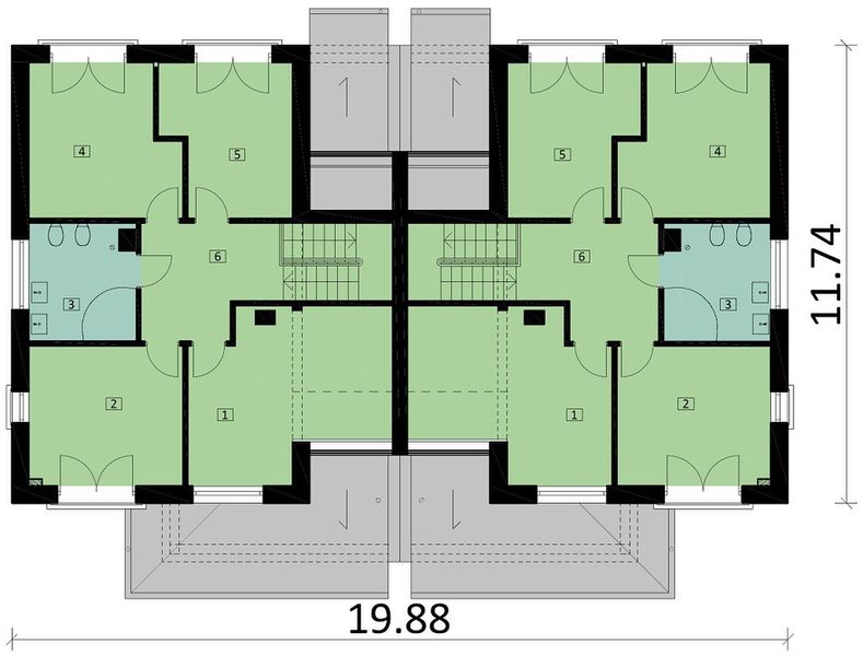 Piętro 1 projektu KA60 P