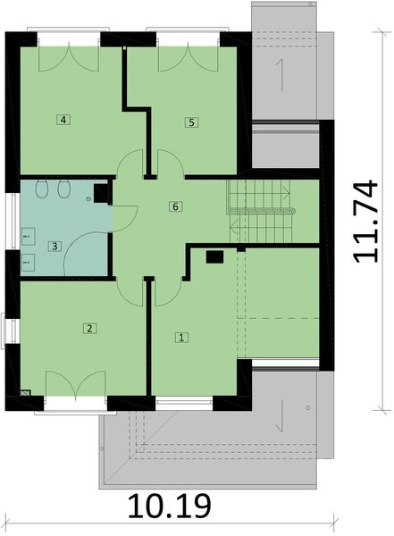 Piętro 1 projektu KA60 P S