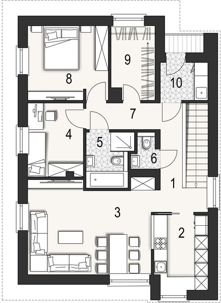 Piętro 1 projektu Cosme
